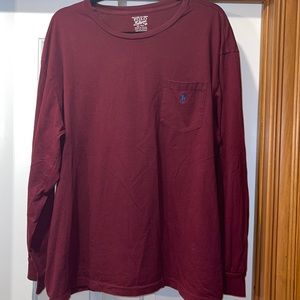 Maroon polo long sleeve